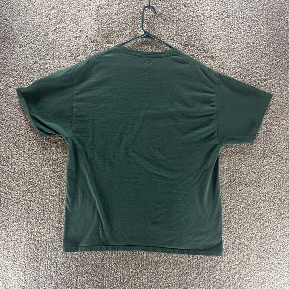 Champion Shirt Adult Extra Large Green‎ Short Sleeve Spell Out Logo Streetwear - Picture 10 of 11